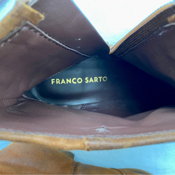 Franco Sarto - distressed leather booties / ankle boots - size 7 - Picture 10 of 10